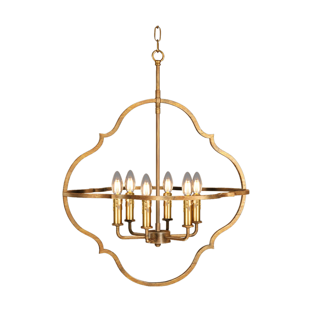 Isna Lantern in Distressed Gold