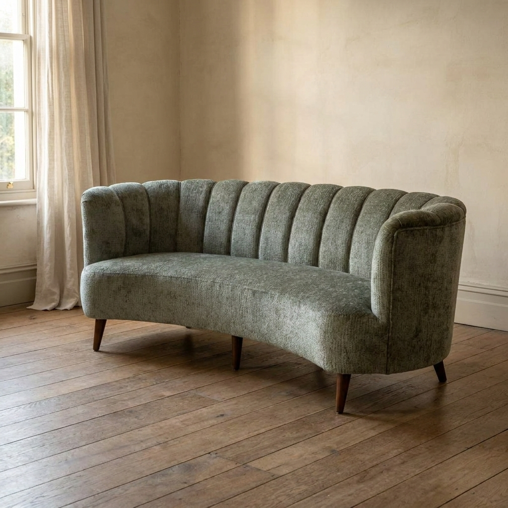 Lifestyle scene featuring Julia Sofa. AI-generated supplementary image; refer to primary product photos for color and material accuracy.