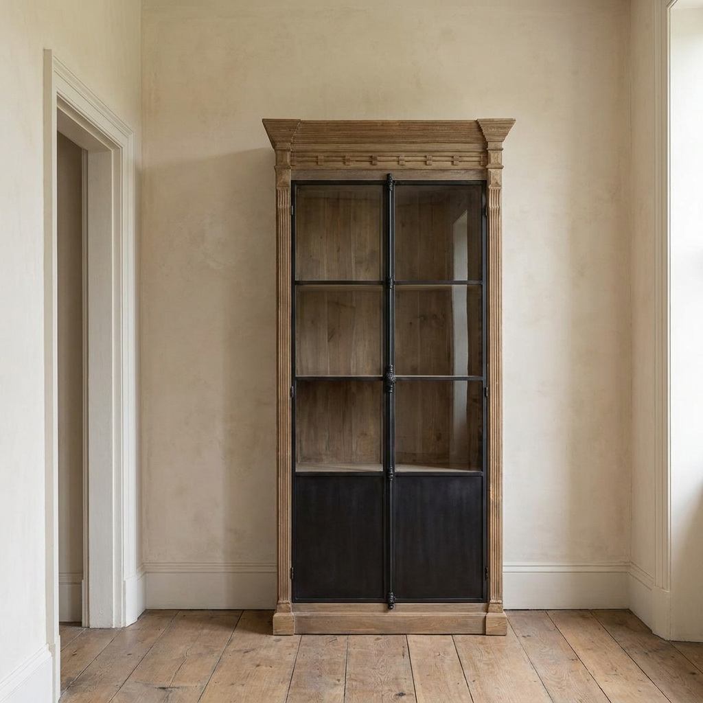 Lifestyle scene featuring Kersting Bookcase In Reclaimed Pine. AI-generated supplementary image; refer to primary product photos for color and material accuracy.