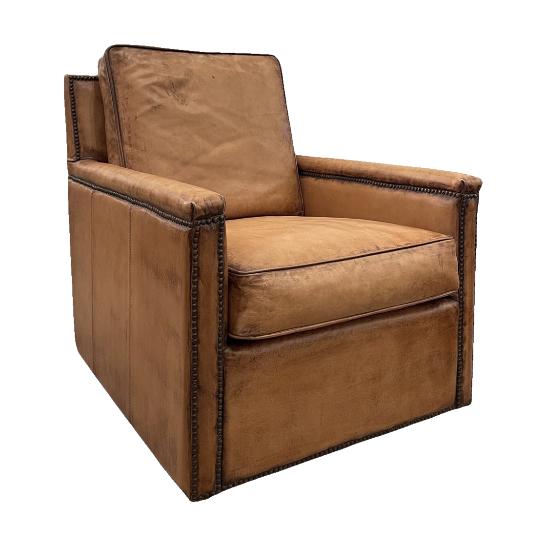 Keswick Swivel Chair in Antique Buffalo