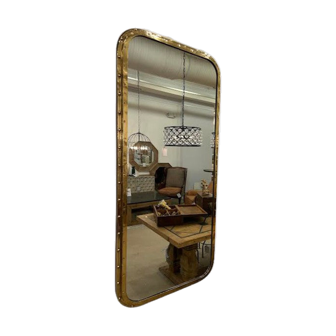 Large Brass Porthole Mirror