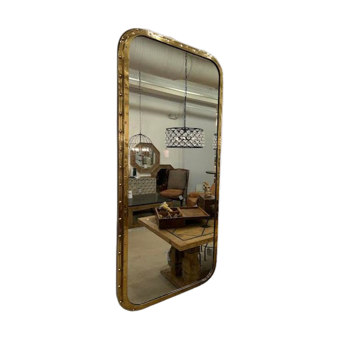 Large Brass Porthole Mirror