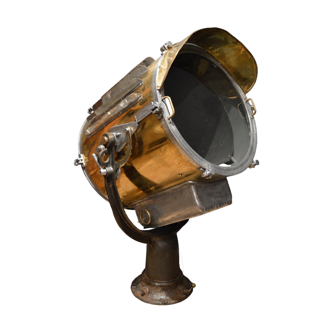 Large Brass Search Light