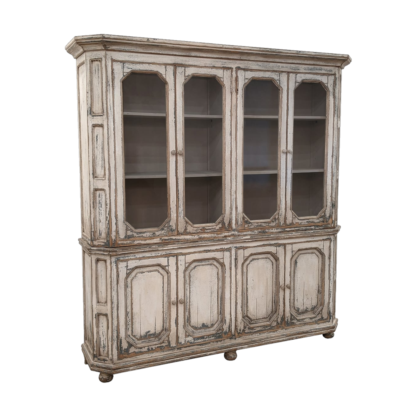 Large Cabinet w/ Glass & Panel Doors