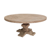 Large Round Dining Table Bleached Elm