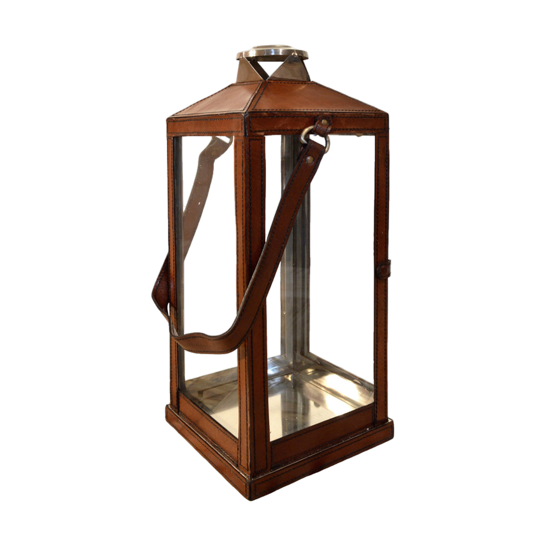 Leather Lantern with Door & Vent