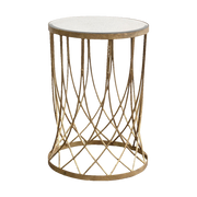 Lille Round Side Table Gold Ant Mirror