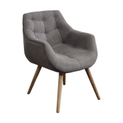 Mod Armchair with Oak Leg