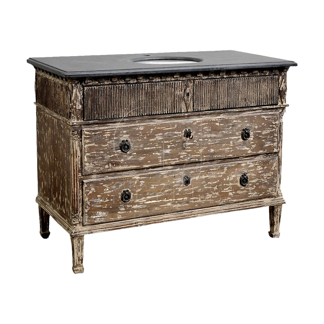 Morgan Single Vanity w/ Blue Stone