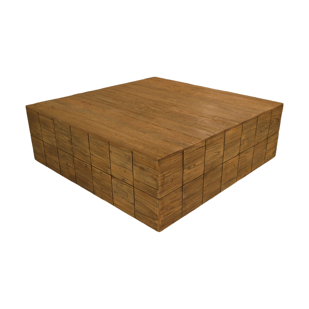 Oak & Pine Block Coffee Table