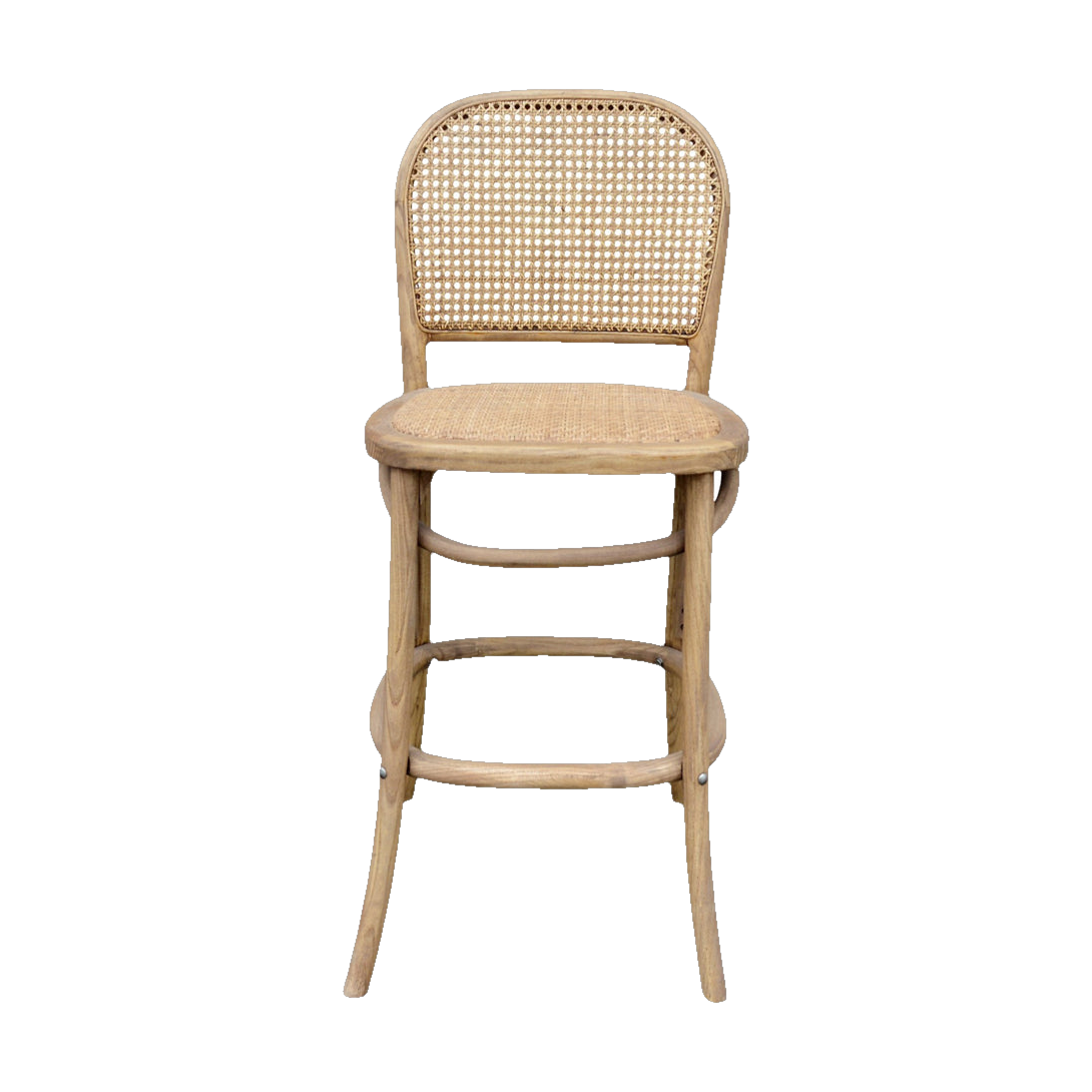 Oak Counter Chair w Cane Back
