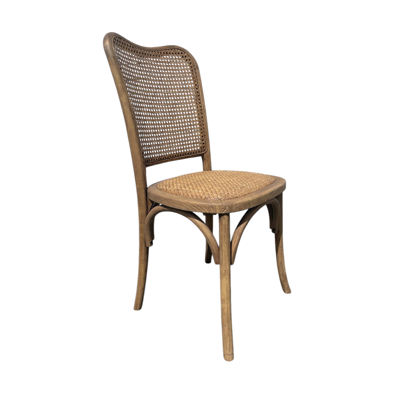 Oak Dining Chair w Cane Back