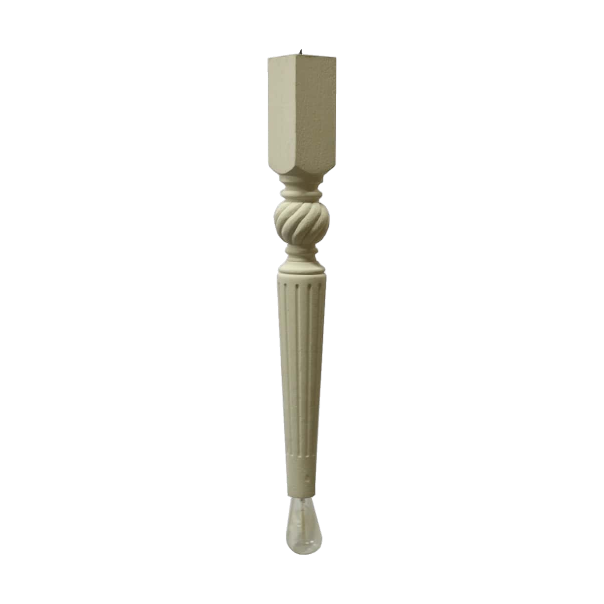 Oak Spindle Leg Light - Grooved
