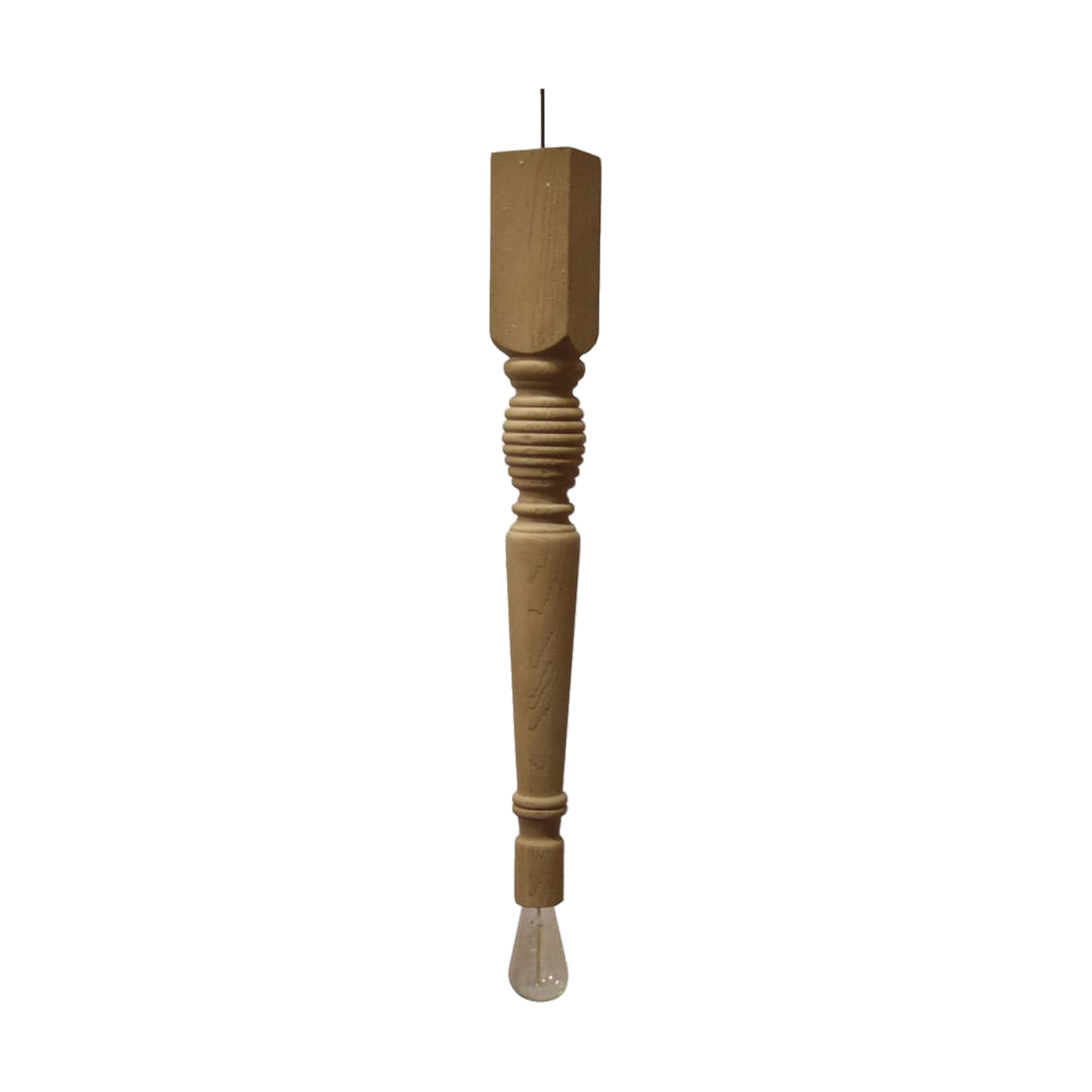 Oak Spindle Leg Light - Smooth