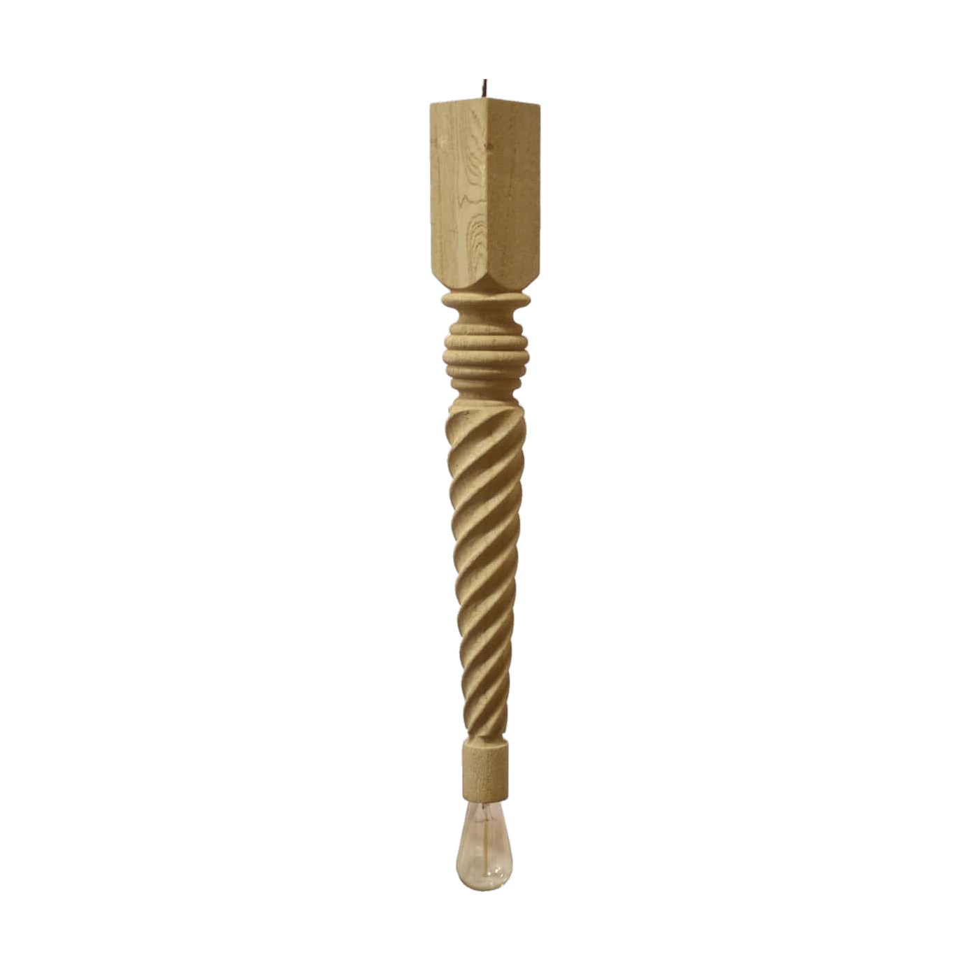Oak Spindle Leg Light - Twist