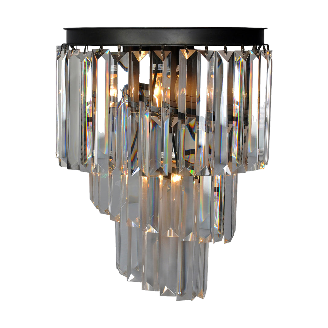 Optic Crystal Cascade Wall Sconce
