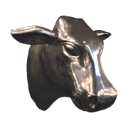 Ox Head Large Silver Leaf w/Patina