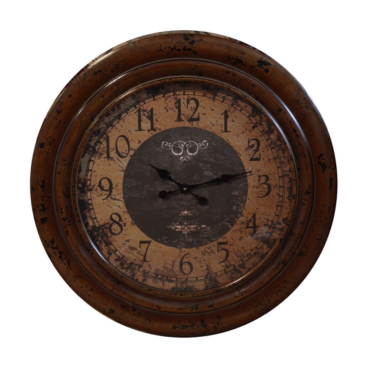 Paris Distressed Wall Clock
