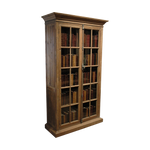 Pine 2 Door Glazed Bookcase