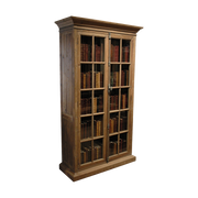 Pine 2 Door Glazed Bookcase