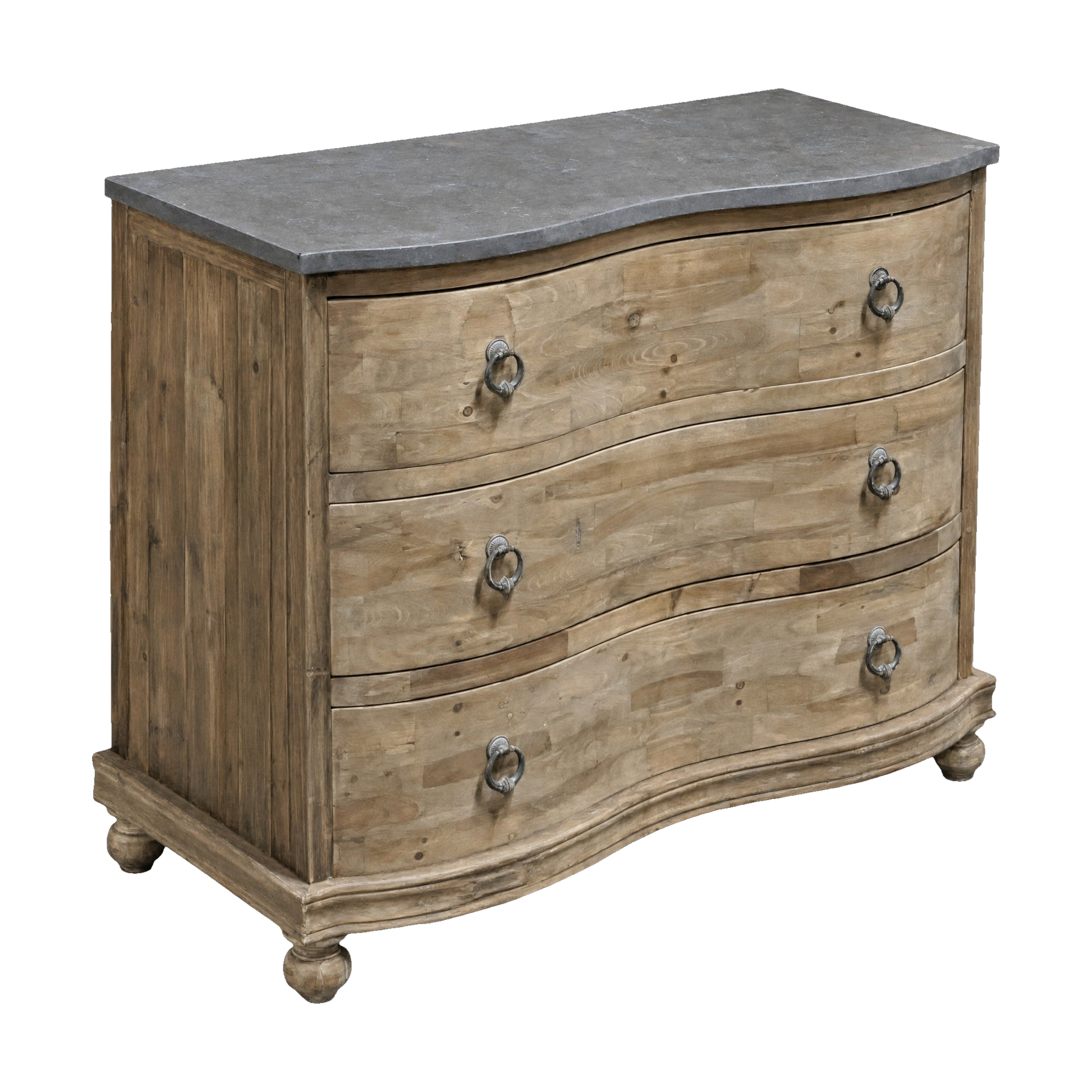 Pine Serpentine Chest with Blue Stone Top