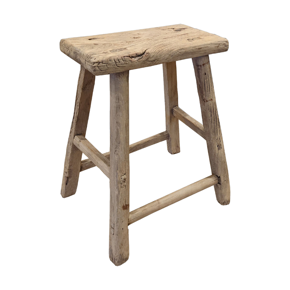 Reclaimed Bleached Elm Stool