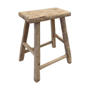 Reclaimed Bleached Elm Stool