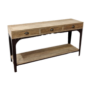 Reclaimed Oak Console Table with Shelf