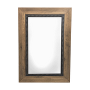Reclaimed Oak Mirror w/ Iron Frame Large