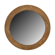 Reclaimed Oak Round Mirror Medium