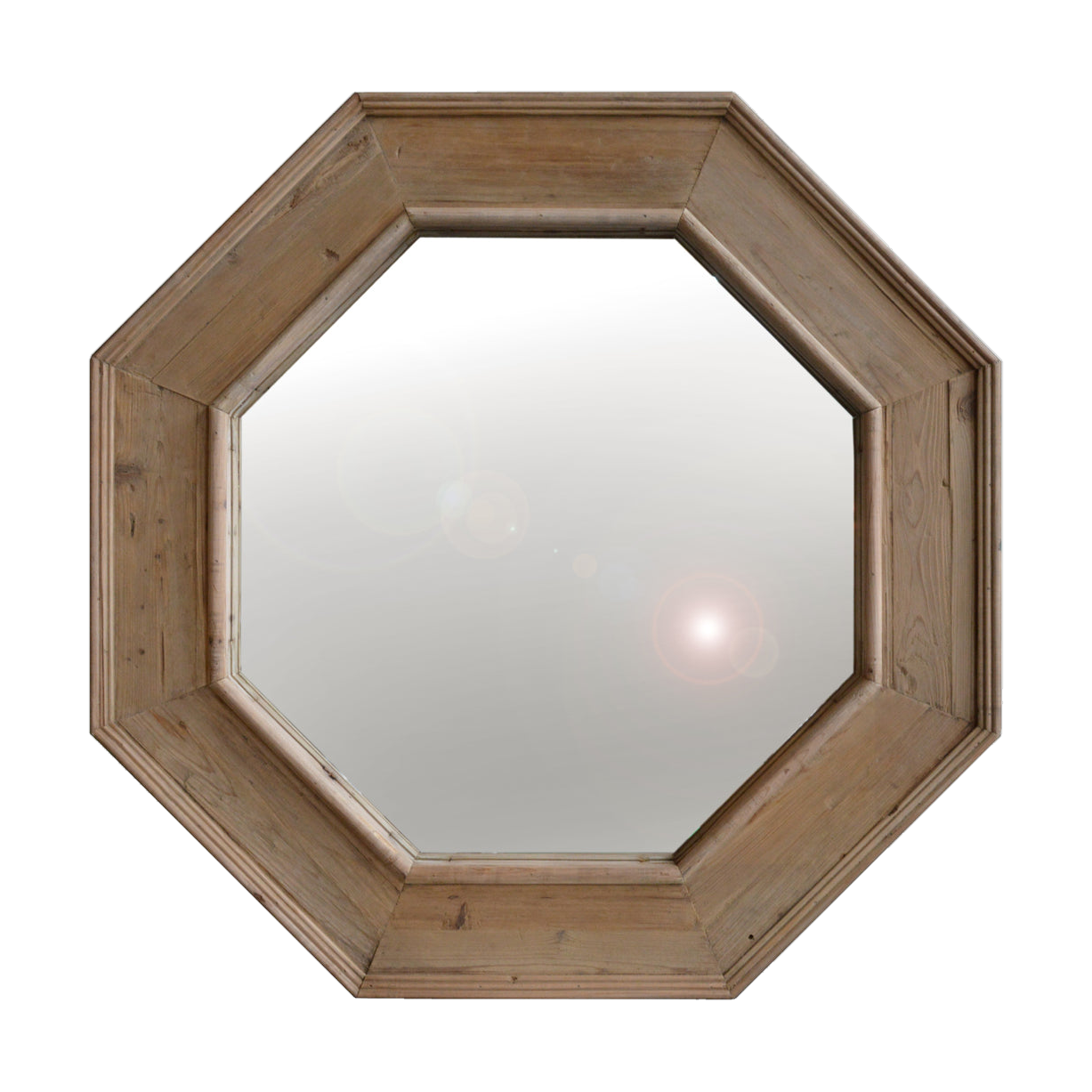 Reclaimed Pine Natural Octagonal Mirror
