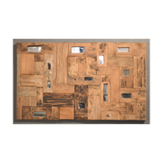 Rectangular Teak Decor w. Mirror Small