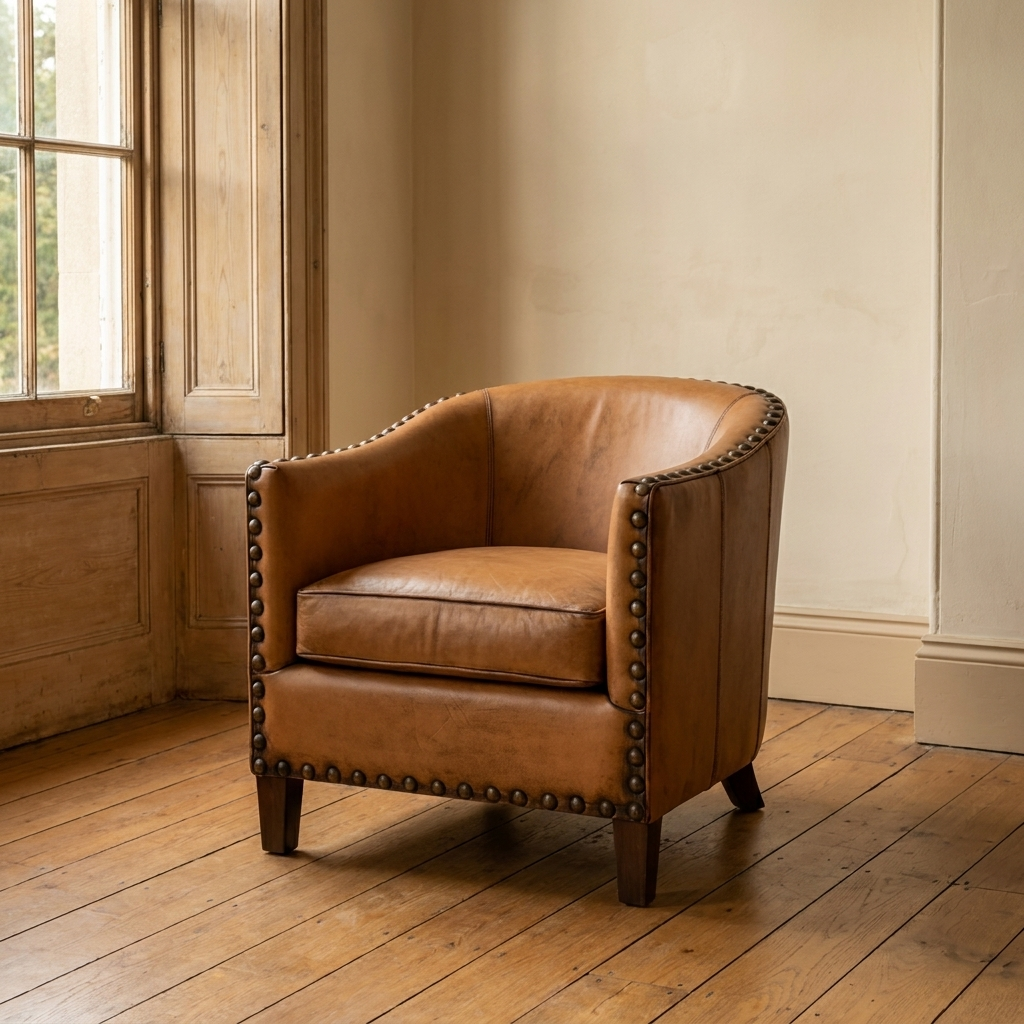 Lifestyle scene featuring Renee Armchair In Antique Buffalo. AI-generated supplementary image; refer to primary product photos for color and material accuracy.