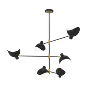 Robins Chandelier in Gold/Matte Black