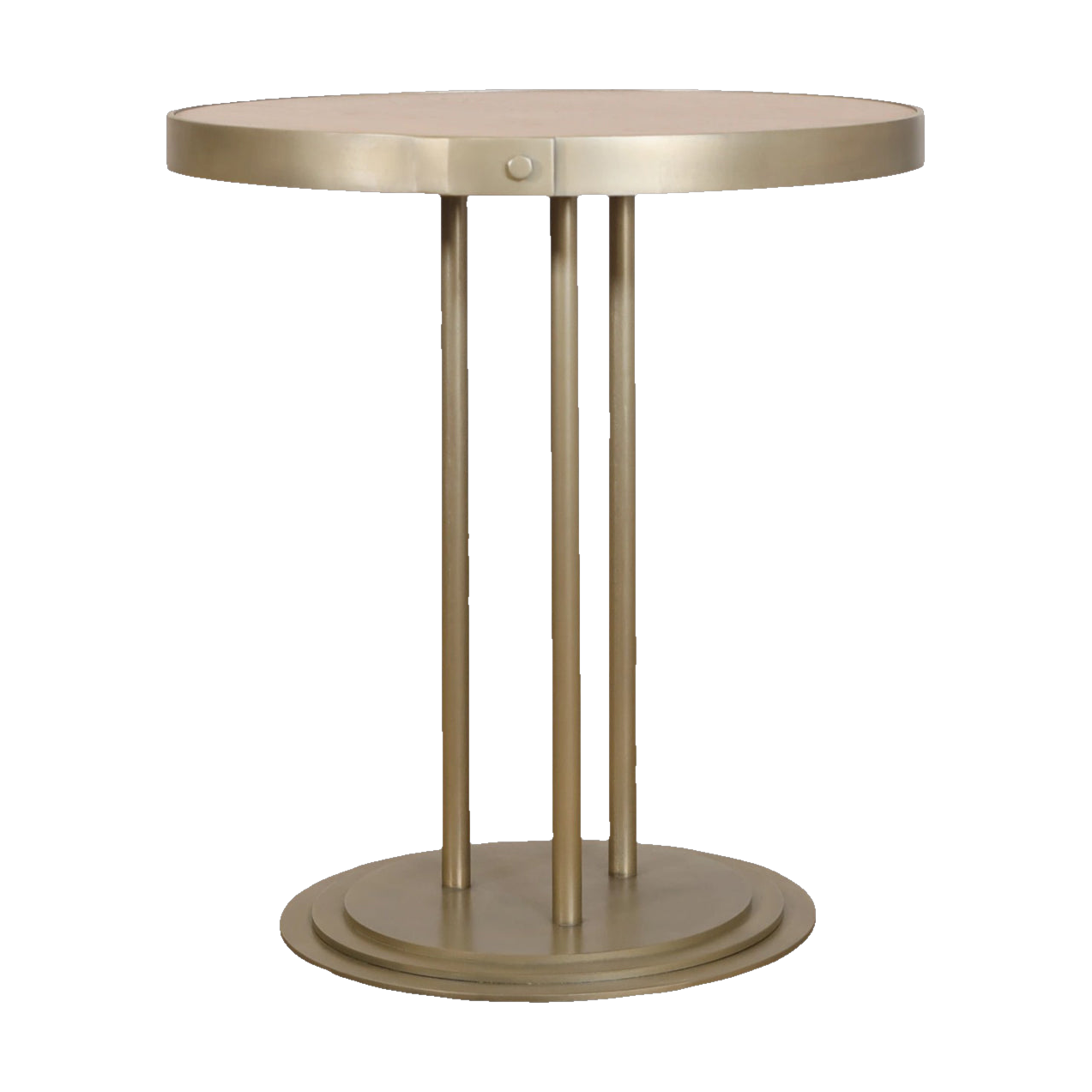 Round Bistro Table in Antique Brass