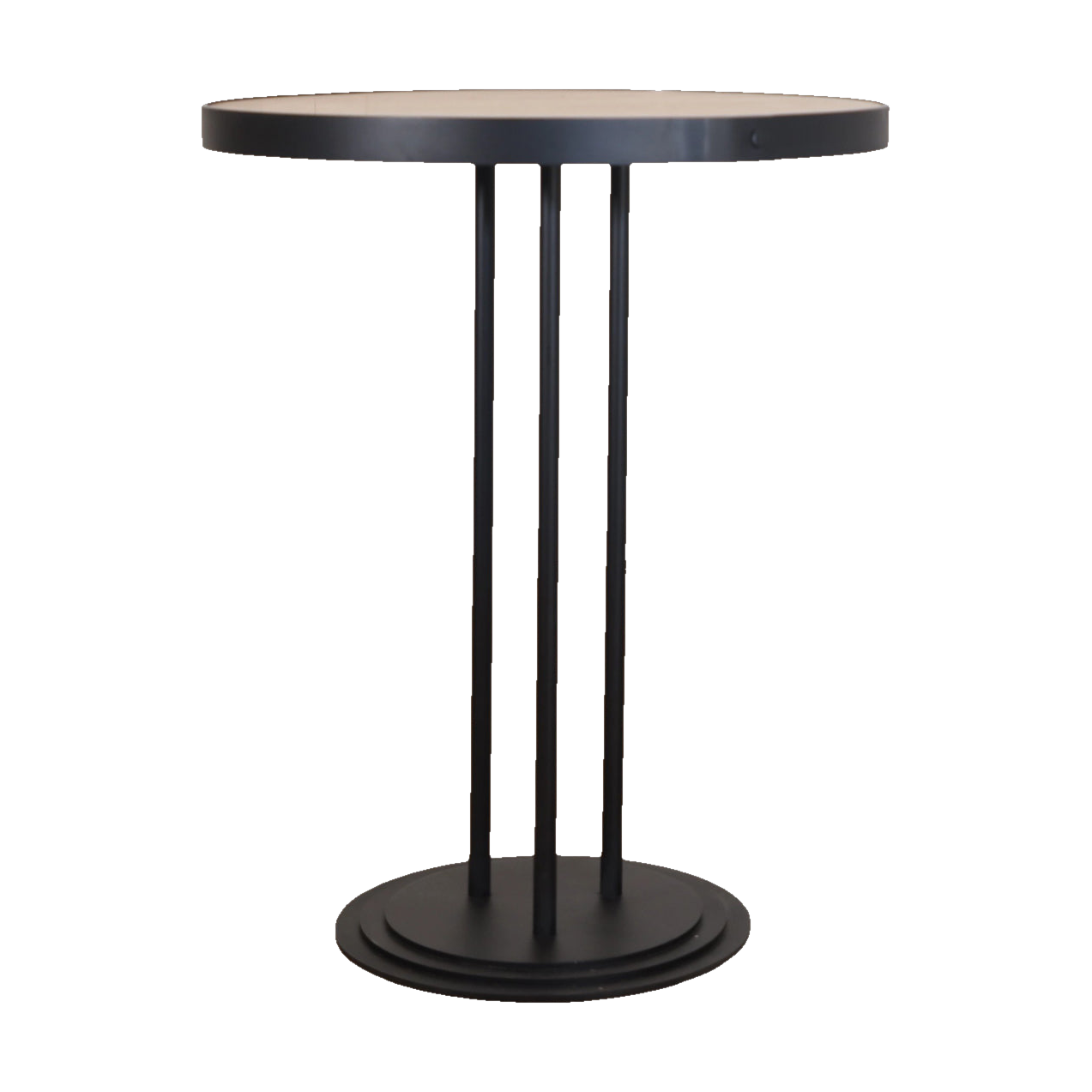 Round Bistro Table in Black/Honey Oak