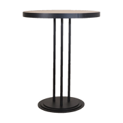 Round Bistro Table in Black/Honey Oak
