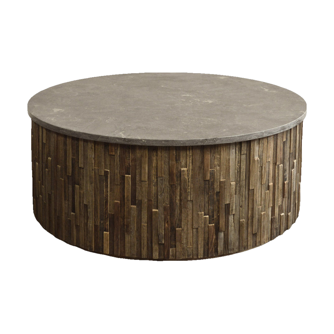 Round Coffee Table in Reclaimed Elm