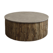 Round Coffee Table in Reclaimed Elm