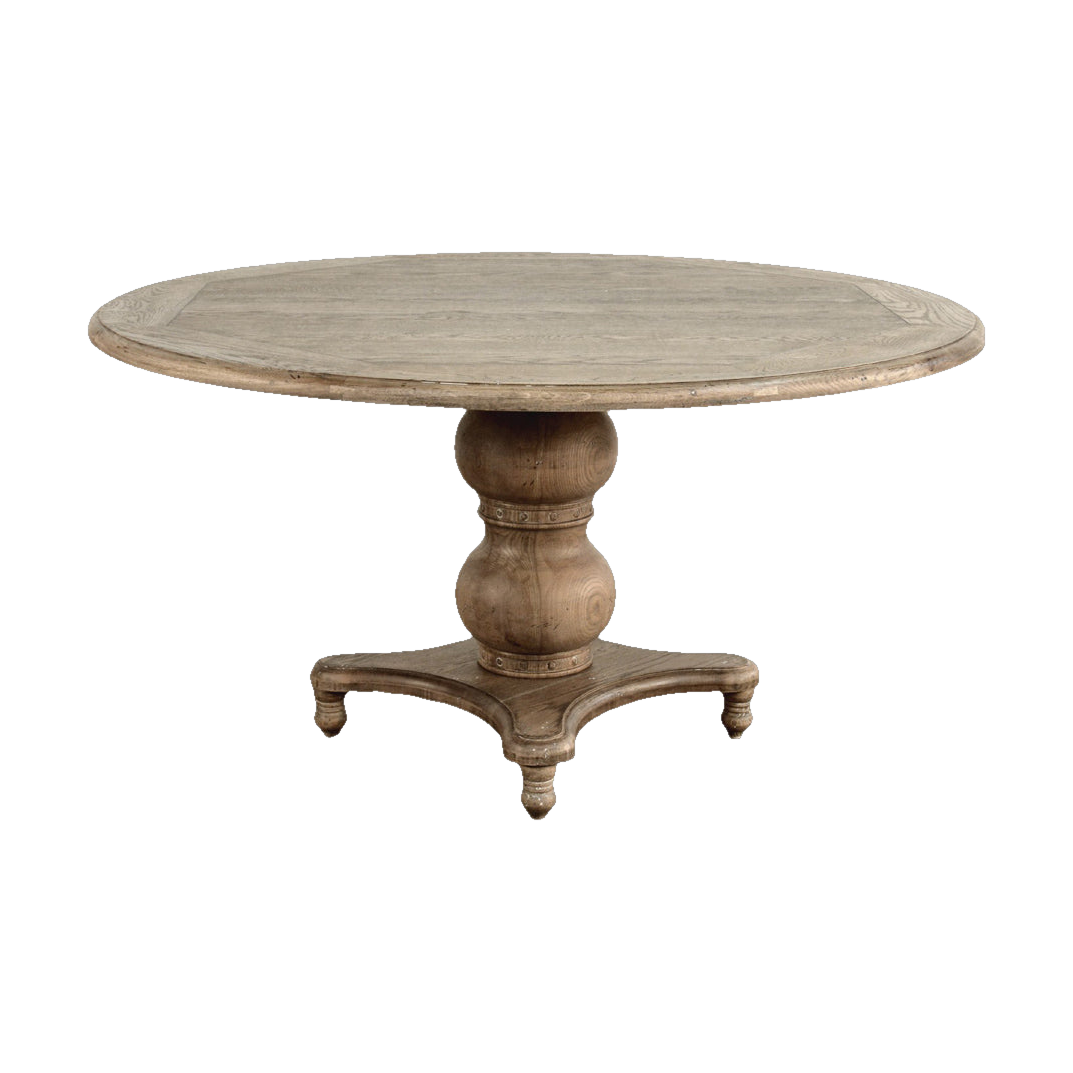 Round Pedestal Dining Table in Oak