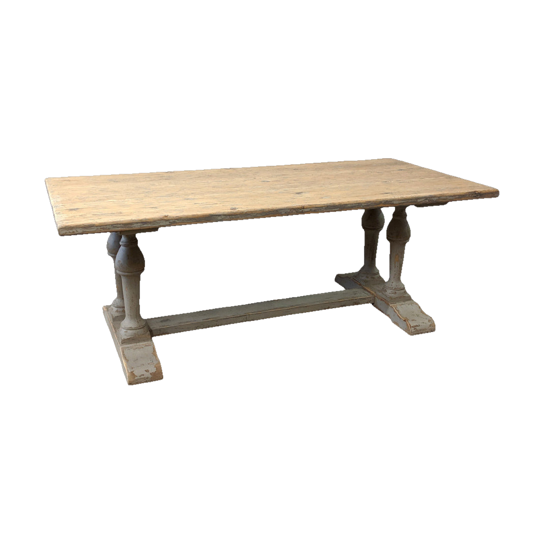 Rustic Dining Table with Pine Top