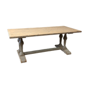 Rustic Dining Table with Pine Top
