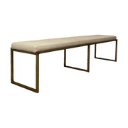 Sabina Bench in Beige w/Gold Metal