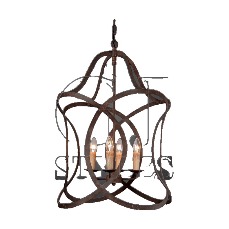 Selma Lantern in Antique Rust