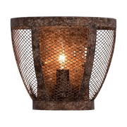 Semi-Circle Iron Mesh Flush Mount Sconce