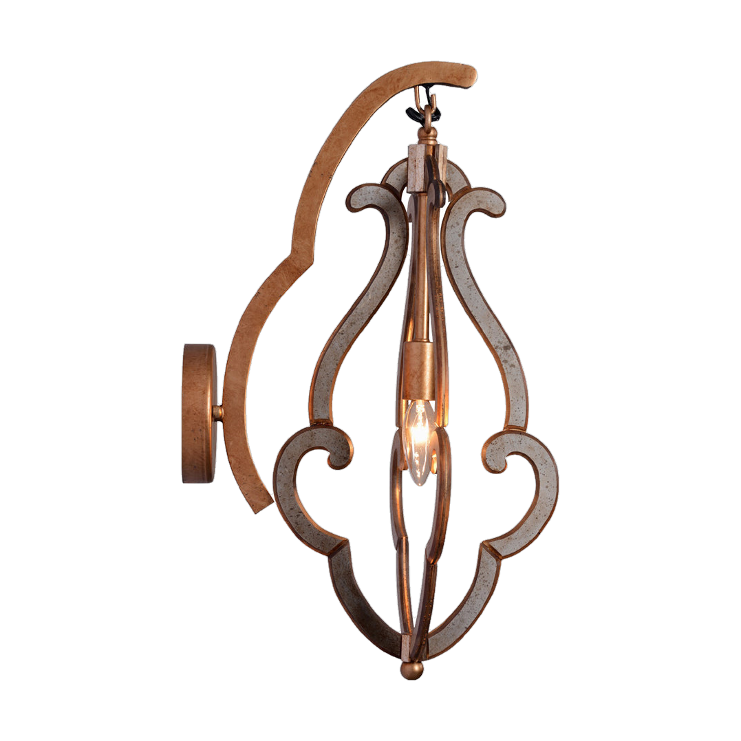 Serra Wall Sconce Mirrored/Dist Gold