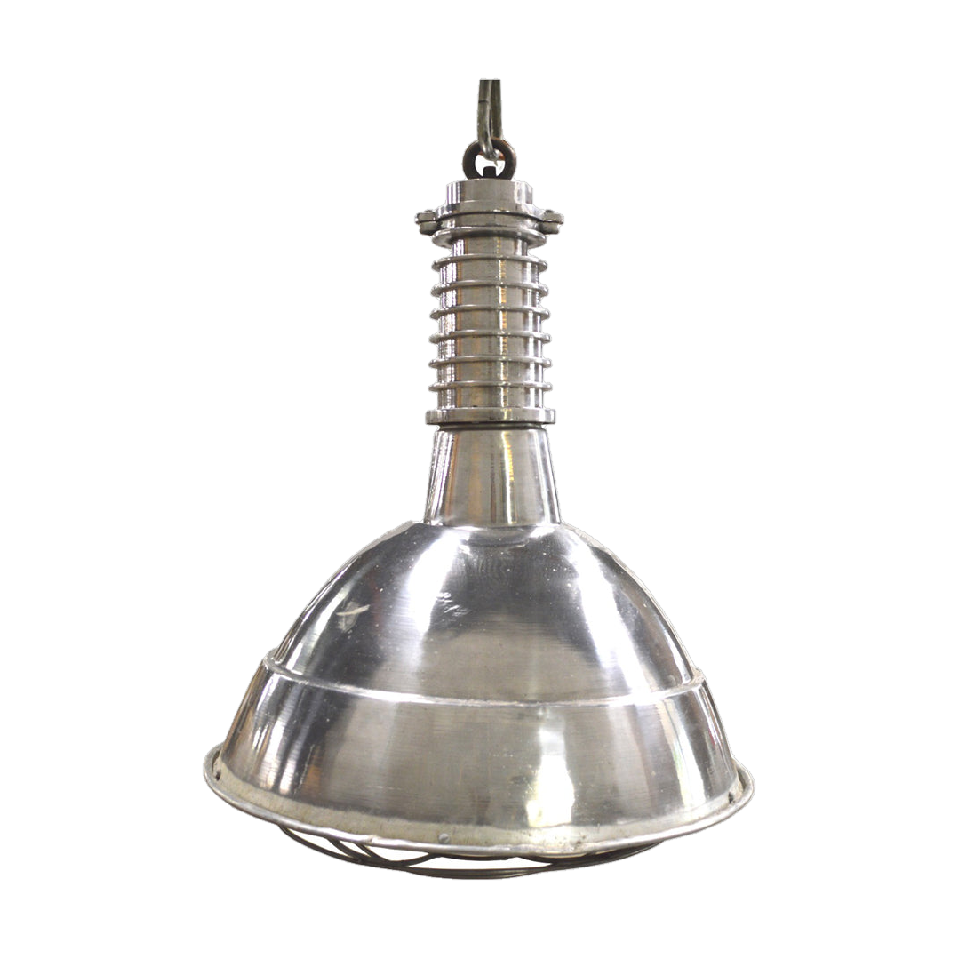 Shiny Aluminum Light with Iron Grill