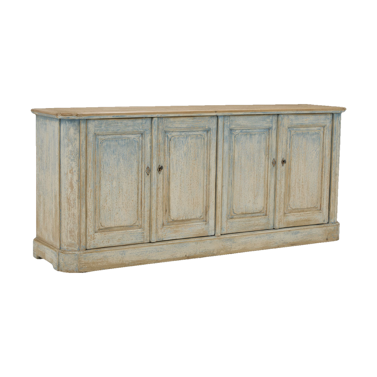 Sideboard w/ 4 Doors in Distressed Blue