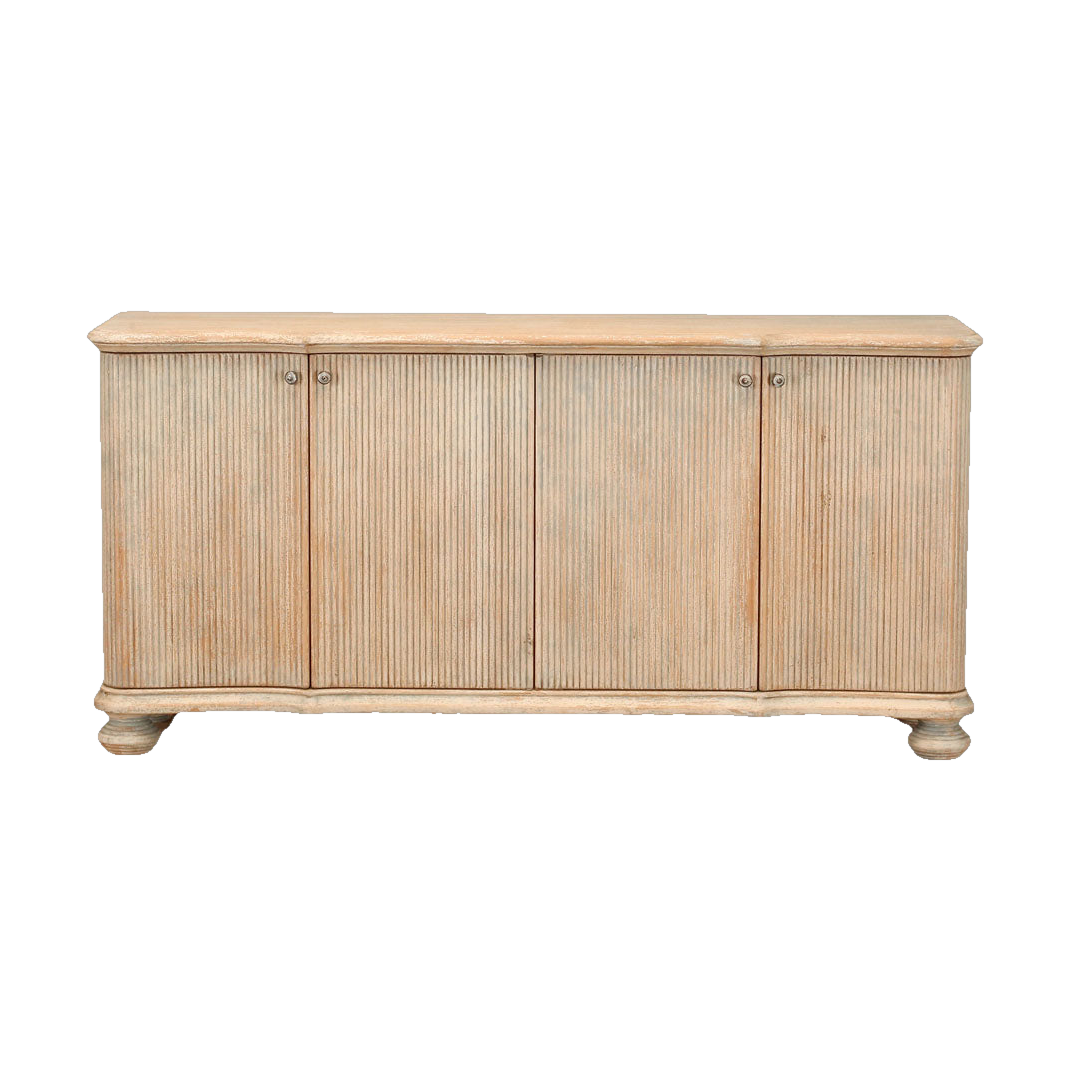 Sideboard w Ball Feet Distressed Blue