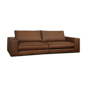 Sienna Sofa Large Matte Brown Leather